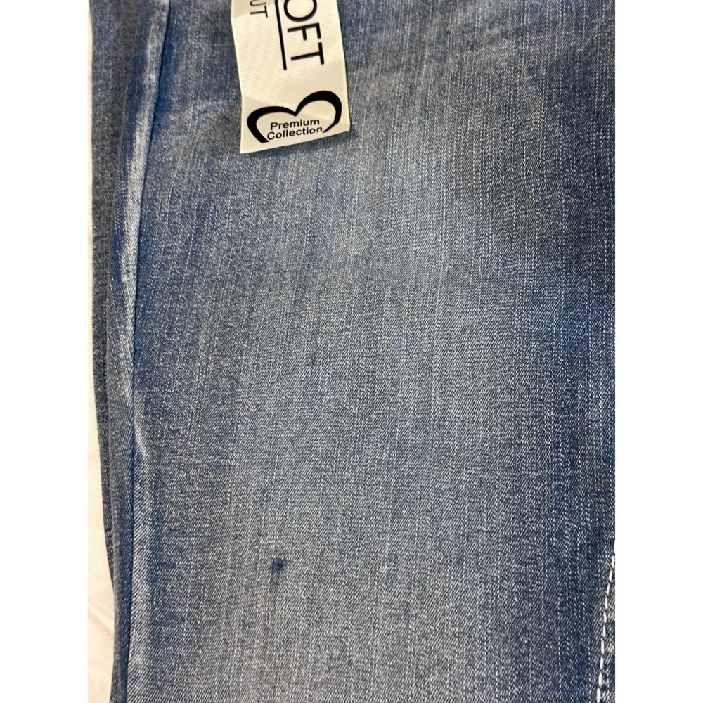 NWT SKY Blue Bootcut Jeans 13 Winged Skull Rhinestone Bling Y2K Mall Goth Denim - Picture 13 of 13